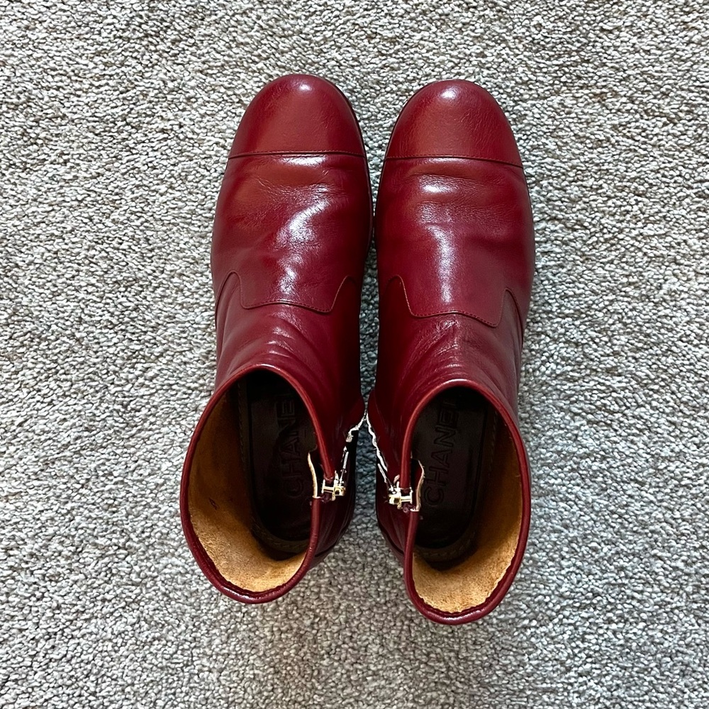 Chanel ankle boots red size EU 38